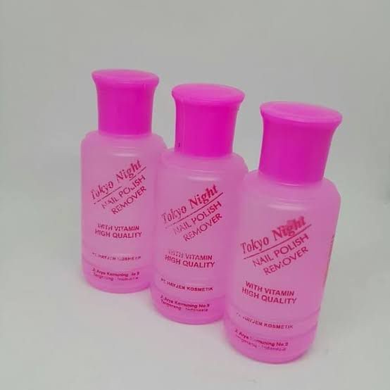 ASETON KUKU MERK TOKYO NIGHT 40ML BOTOL PINK UKURAN KECIL