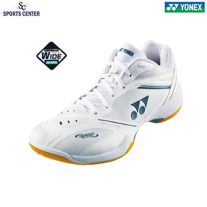 New Sepatu Badminton Yonex Power Cushion SHB65 Z4 / SHB 65 Z4 / SHB65Z4WEX Wide White