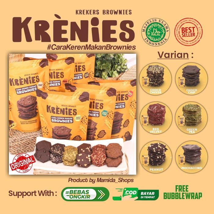 

New Krenies Camilan Kue Kering Keripik Brownies Crispy Murah
