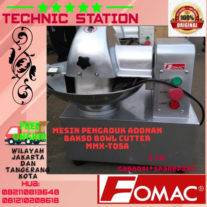 Mesin Pengaduk Adonan Daging Bakso Bowl Cutter Mmx-Tq5A Fomac
