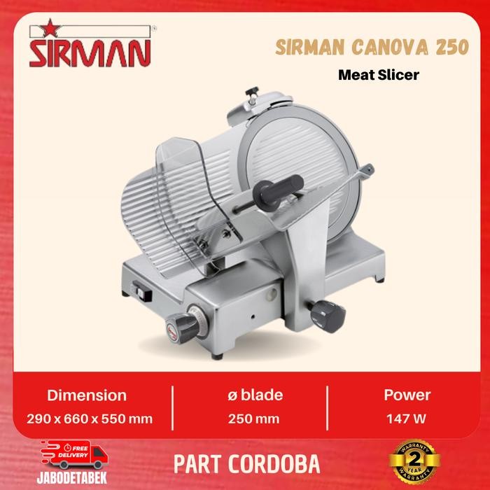 Mesin Pengiris Daging Meat Slicer Sirman Slicer Canova 250
