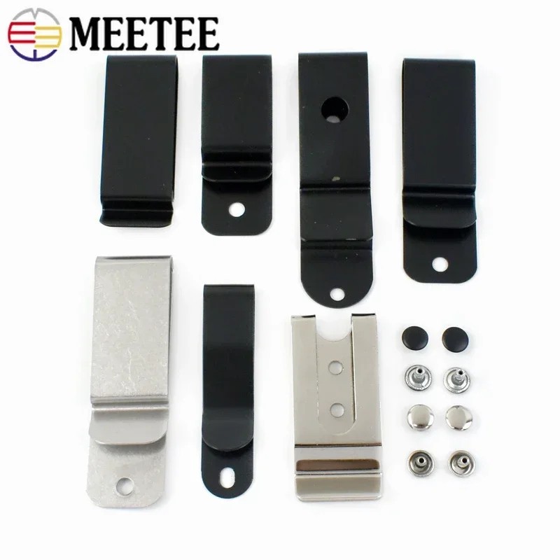 

2/5/10Pcs Meetee Metal Belt Clip Wallet Buckle Hook Waistband Clasp Pocket Loop Holster Sheath Clips