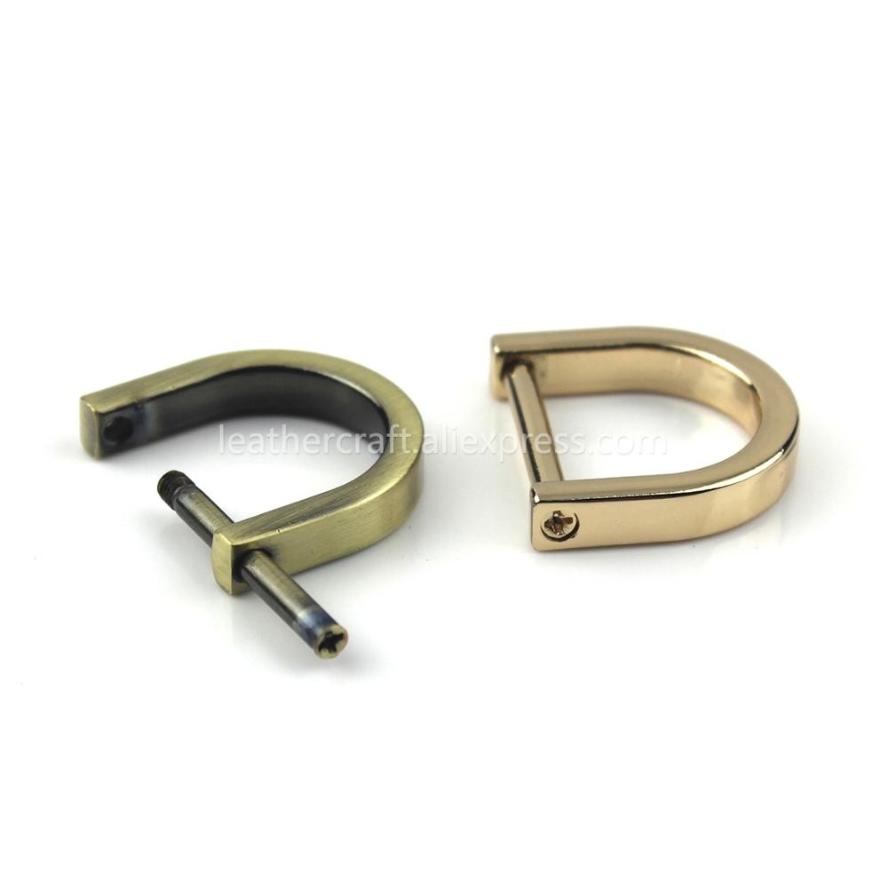 

1Pcs Metal Detachable Removable Open Screw D Ring Buckle Shackle Clasp For Leather Craft Bag Strap