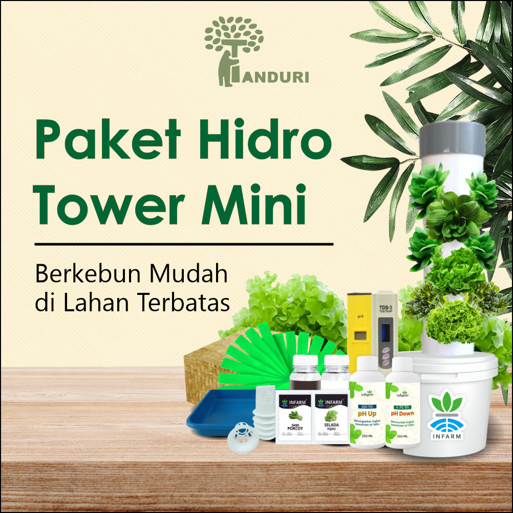 PAKET HIDROPONIK PEMULA LENGKAP HIDROPONIK TOWER INSTALASI HIDROPONIK 18 LUBANG DFT CEPAT PANEN