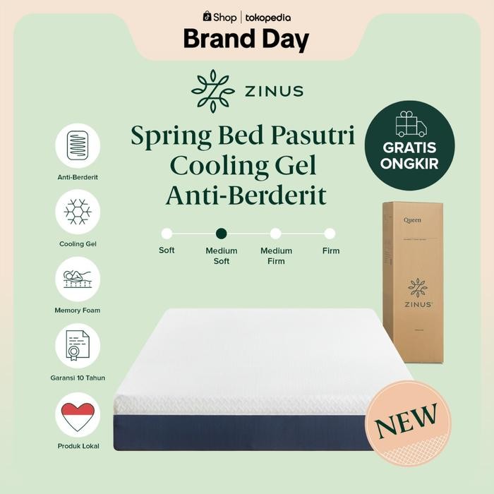 Kasur Spring Bed Zinus 'Pasutri' My Gel Memory Foam Anti-Berderit