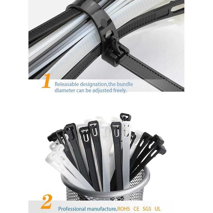 

Kabel Ties Cable Ties Tali Tis Segel Plastik 8 x 450 mm 100 PCS