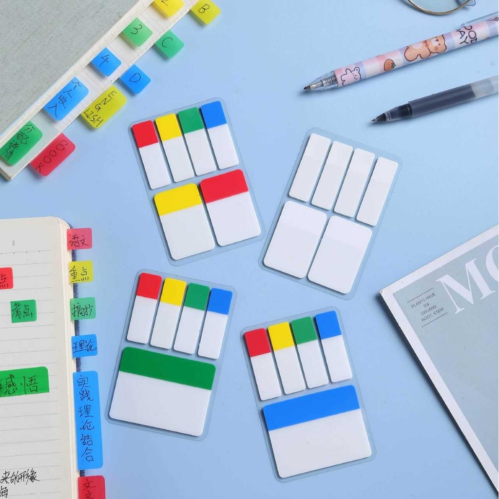 

100/120Sheets Colorful Transparent Fluorescent Index Tabs Sticky Note Page Marker Planner Stickers