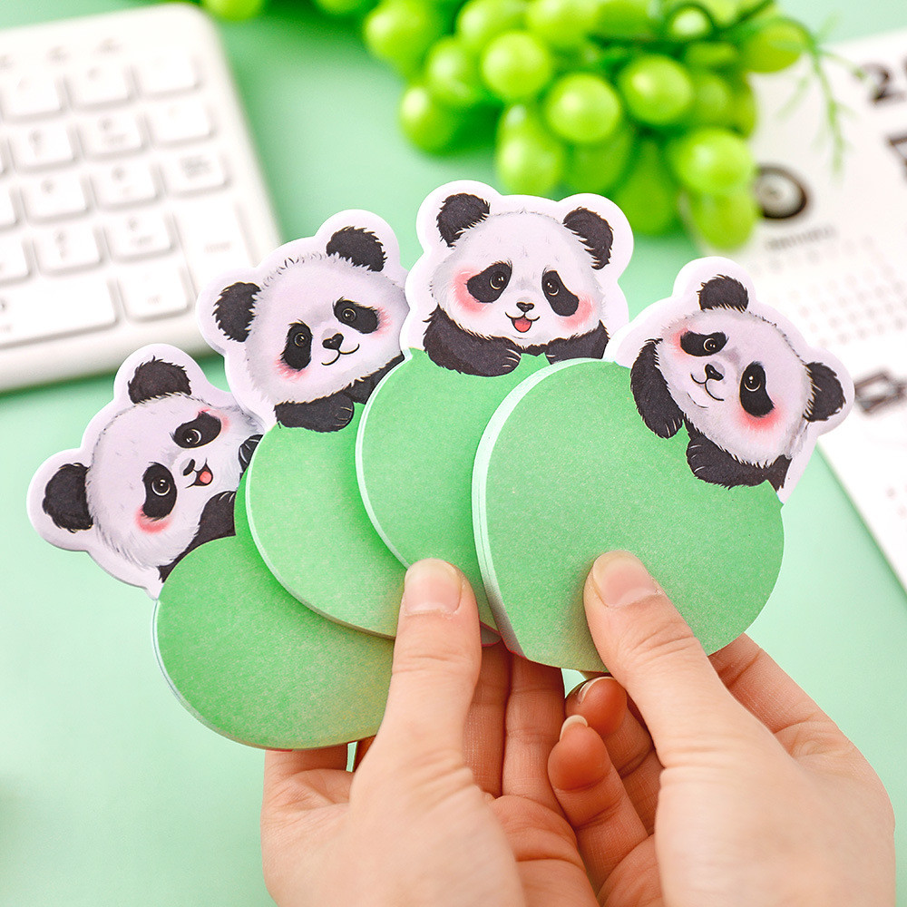 

5Pcs/Lot Cute Cartoon Panda Memo Pad Sticker Kawaii Love Animal Message Sticky Notes Kids School