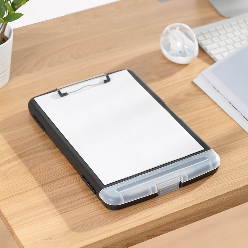 

Large A4 Waterproof File Box With Pen Slot Desktop Plastic Folder Data File Storage With Writing