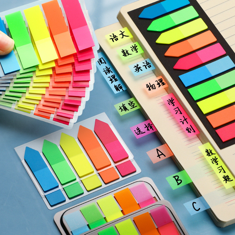 

Retro Morandi Markers Paper Index Notepad Bookmark Stickers Memo Pad Sticky Notes Paper School