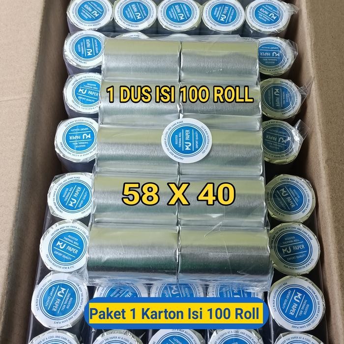 

SobatSaga ( Isi 100 Roll ) Kertas Kasir Thermal Paper Roll 58 x 40 / 58x40