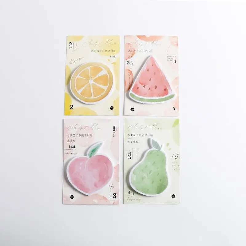 

1 Pieces Cute Kawaii Natural Fruits Sticky Note Memo Pad Office Planner Sticker Stationery School