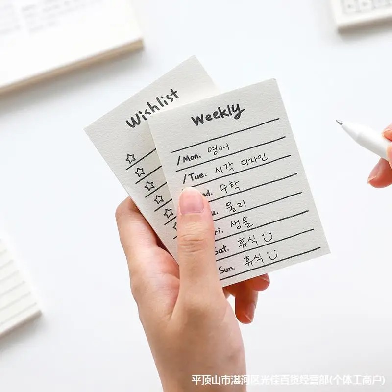 

50Sheets Mini Note Book Convenient Memo Pad List Time Sticky Note Schedule Planner Office School