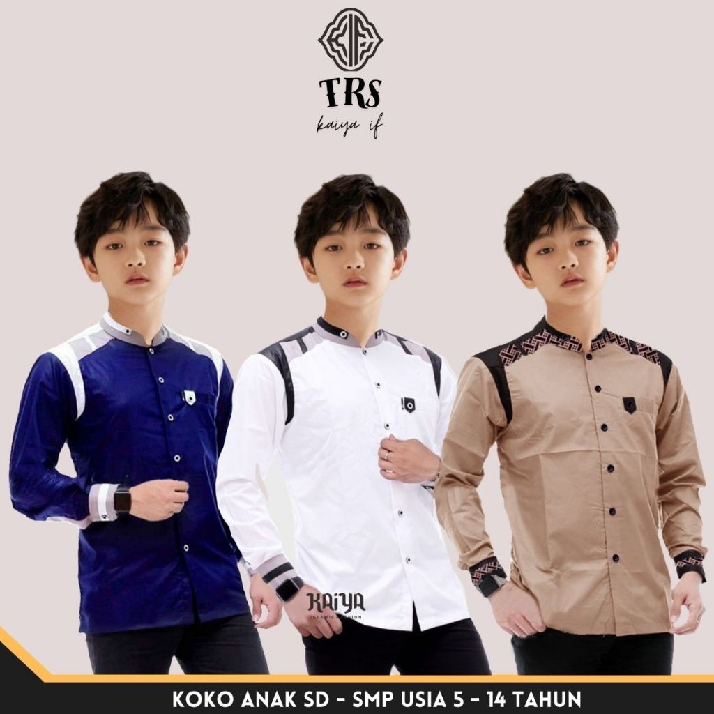 PROMO / BISA COD- baju koko anak sd-smp/ baju koko anak lengan panjang/ baju koko anak warna Coklat