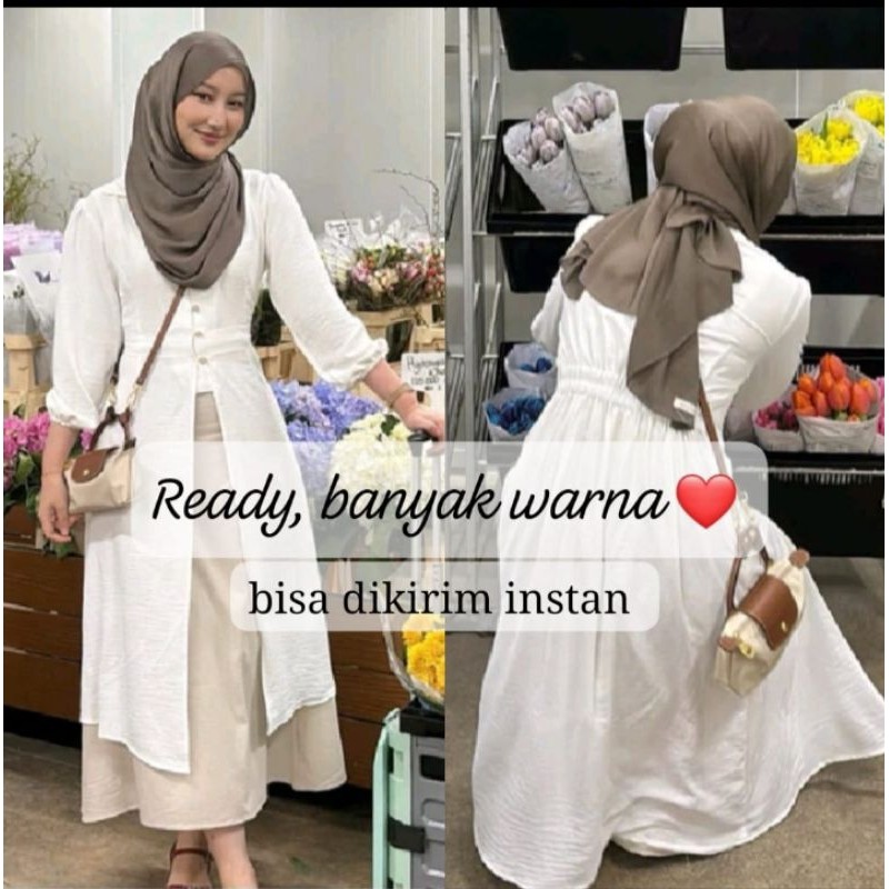 PROMO / READY-ZIA TUNIK / AYRIN TUNIK KARET BELAKANG OOTD RAYA BAJU LEBARAN MUAT JUMBO OOTD RAYA