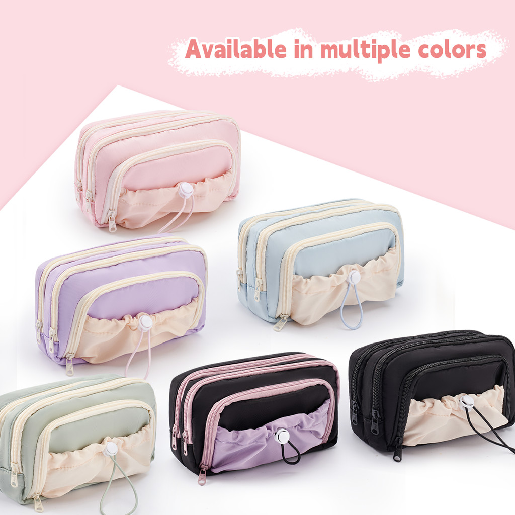 

1Pc Brand New Kawaii Students Pencil Bag Large Capacity Multi-Function Ins Style Korean Stationery