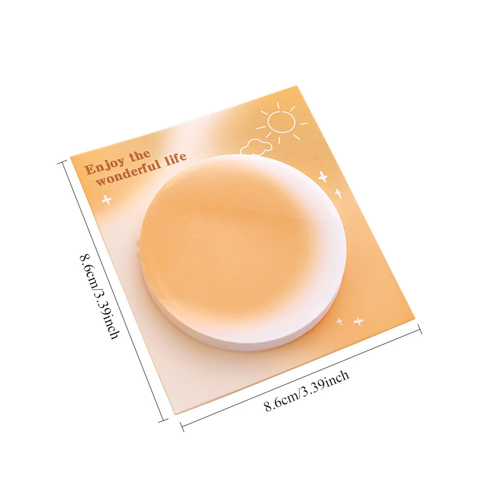 

4Pcs/Lot 120Sheets Special-Shaped Gradient Sticky Notes, Cute Learning Office Notes, Message Notes N