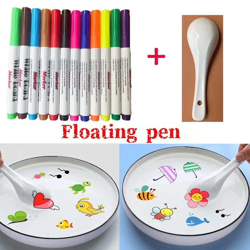 

Magical Water Painting Pen Colorful Mark Pen Markers Floating Ink Pen Doodle Water Pens Children