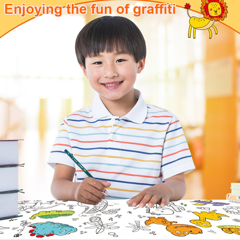 

90*30Cm Diy Children'S Drawing Roll Color Filling Paper Graffiti Scroll Paper Roll For Kids Diy