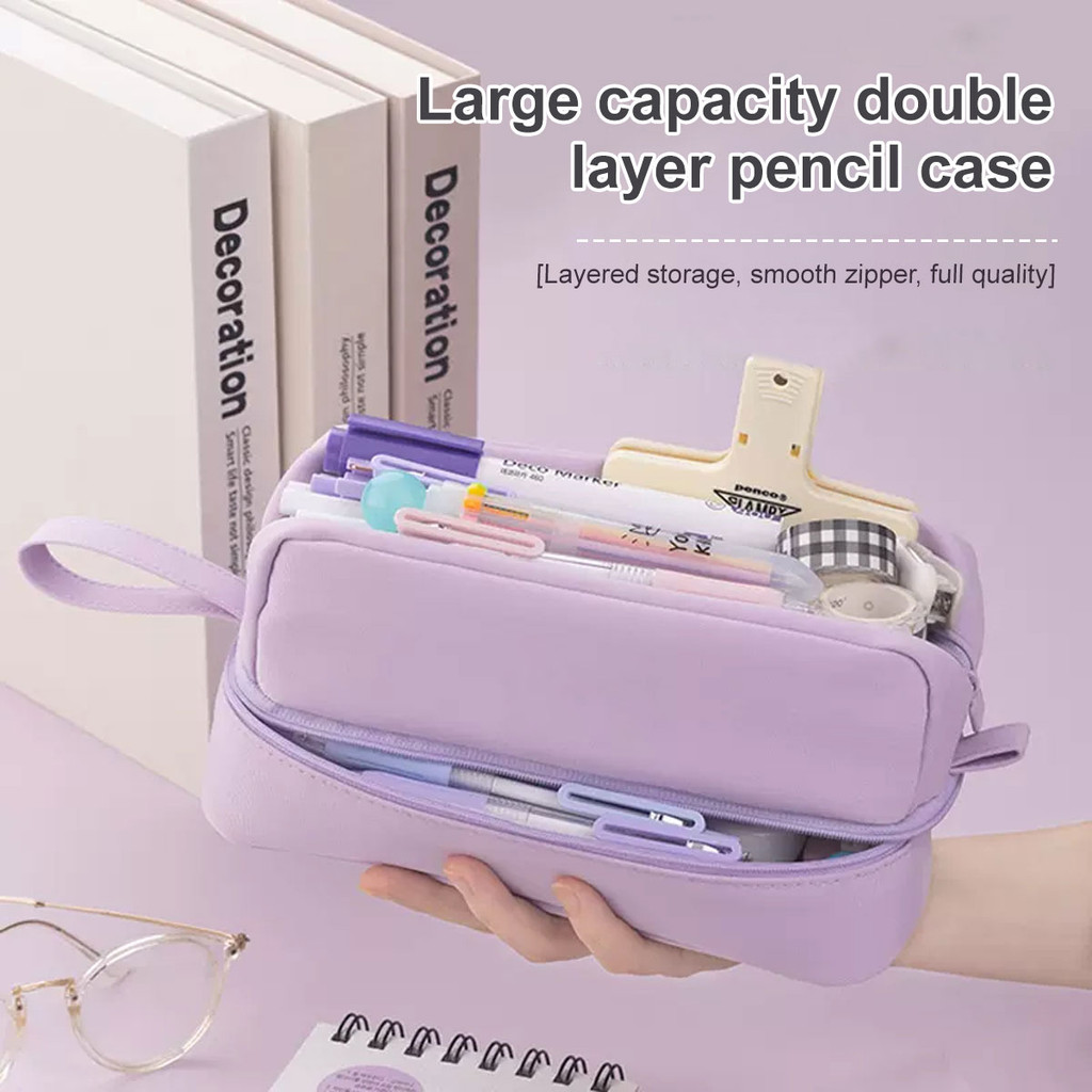

Kawaii Double-Layer Pencil Case Multifunctional Stationery Box Cosmetic Bag Storage Bag Student