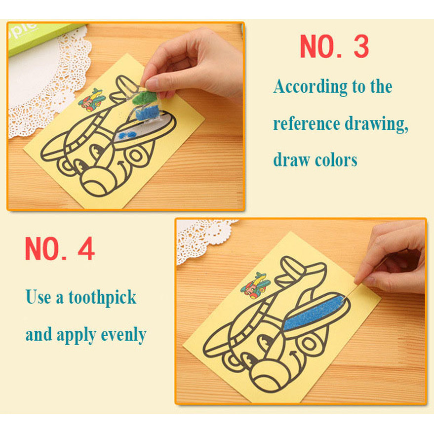 

10Pcs Children Drawing Toys Sand Painting Pictures Kid Diy Crafts Education Toy For Boys Girls