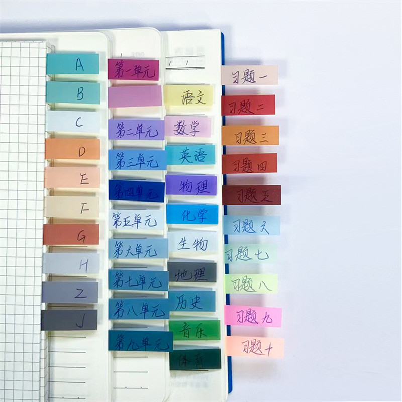 

200Pcs Index Tabs Writable File Tabs Flags Colored Page Markers Labels For Reading Notes Books