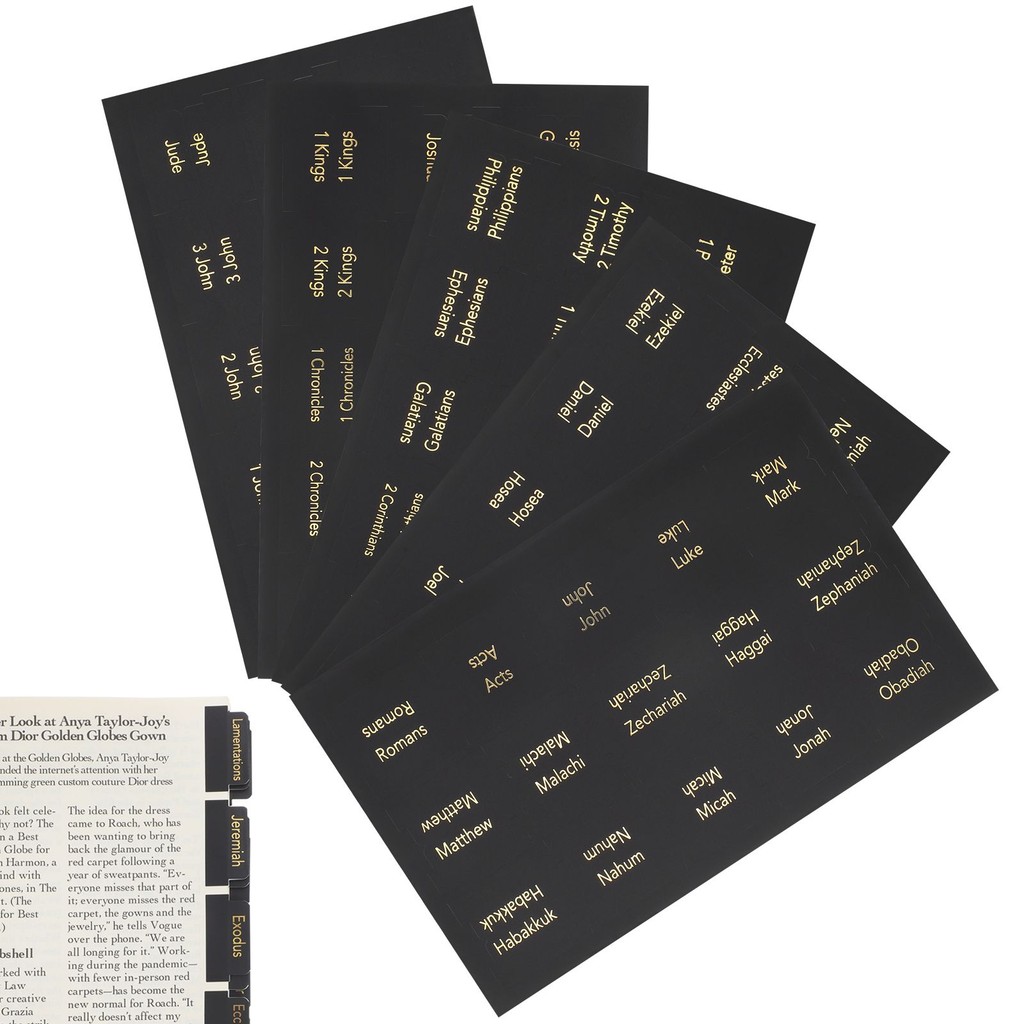 

5 Sheets Bible Index Tags Tabs For Book Marks Study Supplies Notebooks Writing Pads Sticker Labels