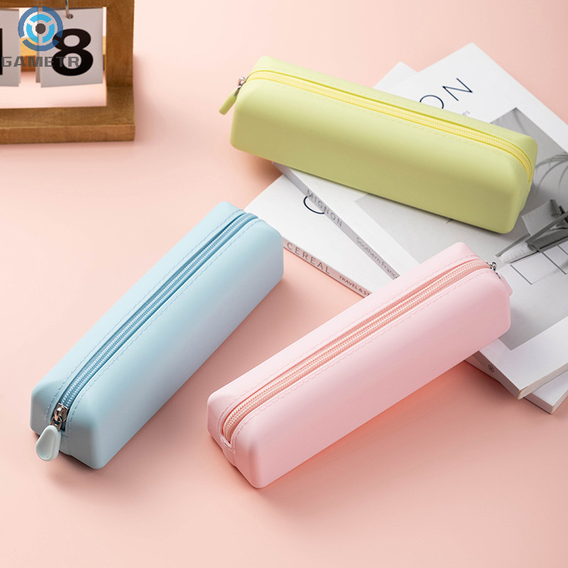 

Soft Silicone Pencil Case Creative Zipper Pen Bag Waterproof Large Storage Bag For School Organizer