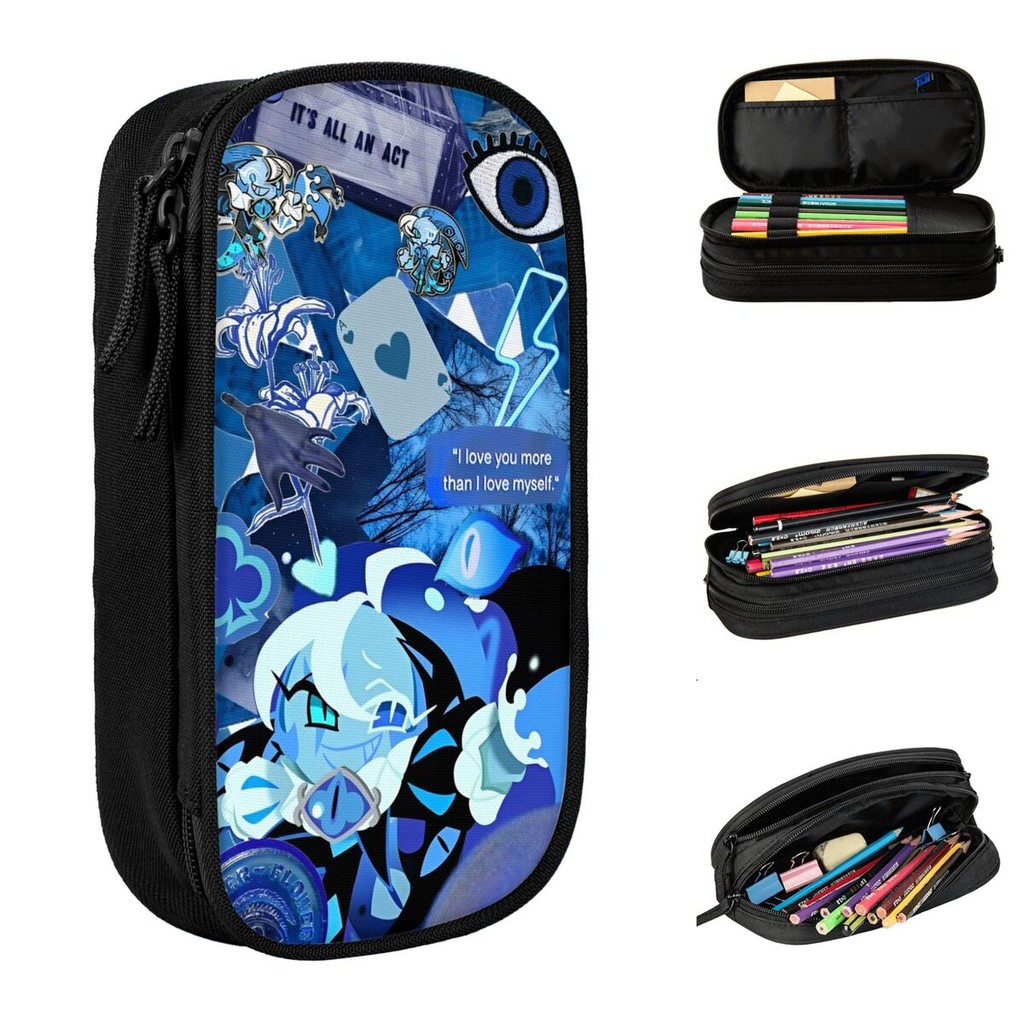 

Shadow Milk Cookie Run Kingdom Pencil Case Cute Cartoon Anime Pen Bag Student Big Capacity Students