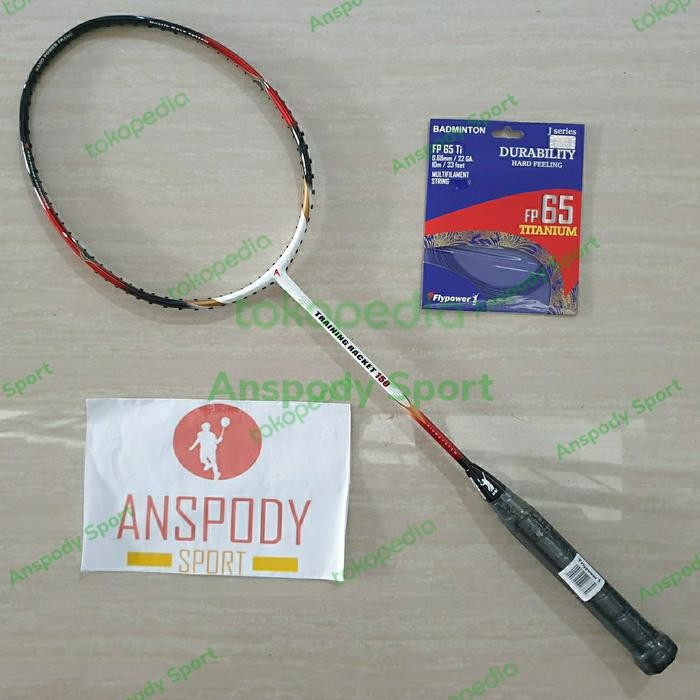 READY RAKET BADMINTON FLYPOWER TRAINING/LATIHAN/BEBAN 150gr FREE SENAR