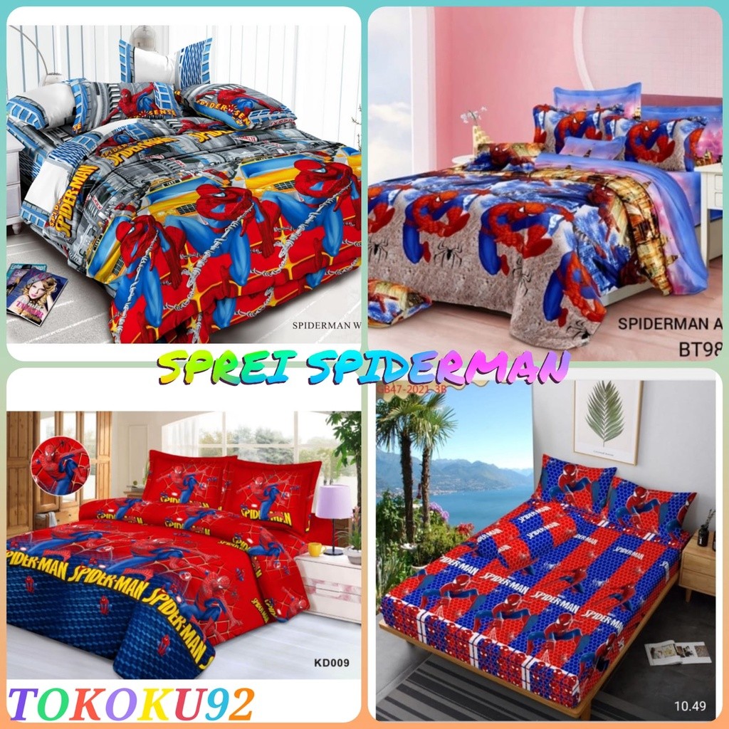 Ruparupa Craft Sprei Single Spiderman Uk 120X200 Kasur No 3 / Sprei Spiderman Sprei Motif Anak Cowok
