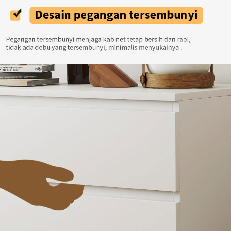 Ruparupa Craft Hometime Lemari Laci 4 Susun Lemari Kecil Lemari Kayu Lemari Baju Minimalis