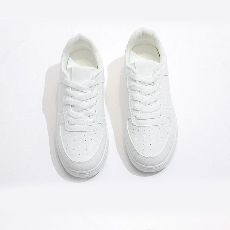 Leedoo Sesepatu putih pria Kekinian Sepatu Kerja Kuliah Sepatu Sneakers Kulit Pria Casual Sepatu