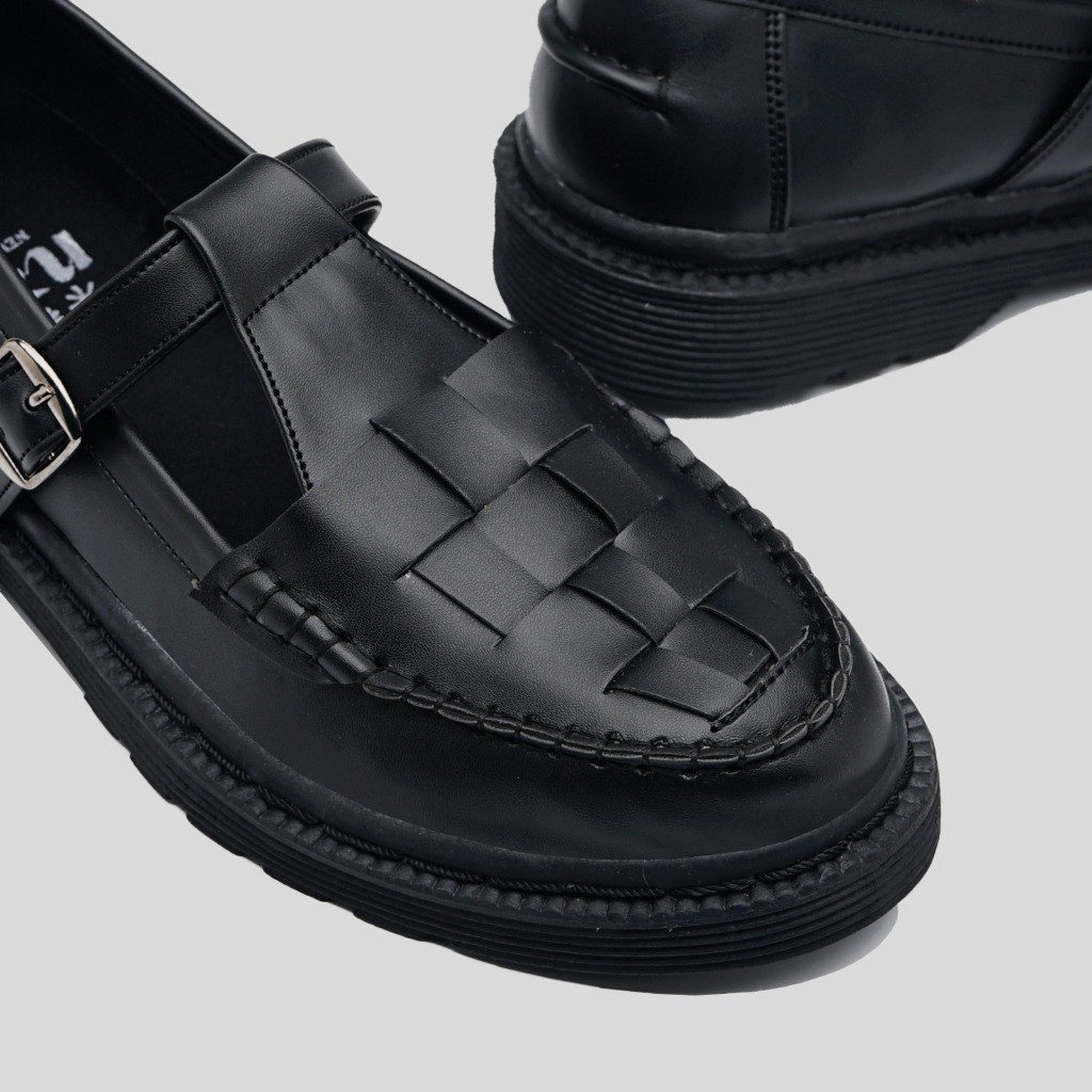 Navara Footwear - Sepatu Pria Formal Loafers Sporty Casual Hitam NVR Debonaire 064