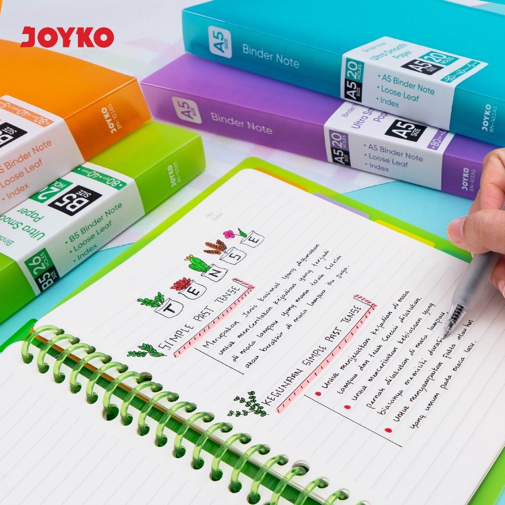 

Joyko Binder Note A5 B5 NEON TRANSPARENT / Buku Binder Buku Tulis Catatan Binder Joyko A5 B5 - RAJA BIGBOX