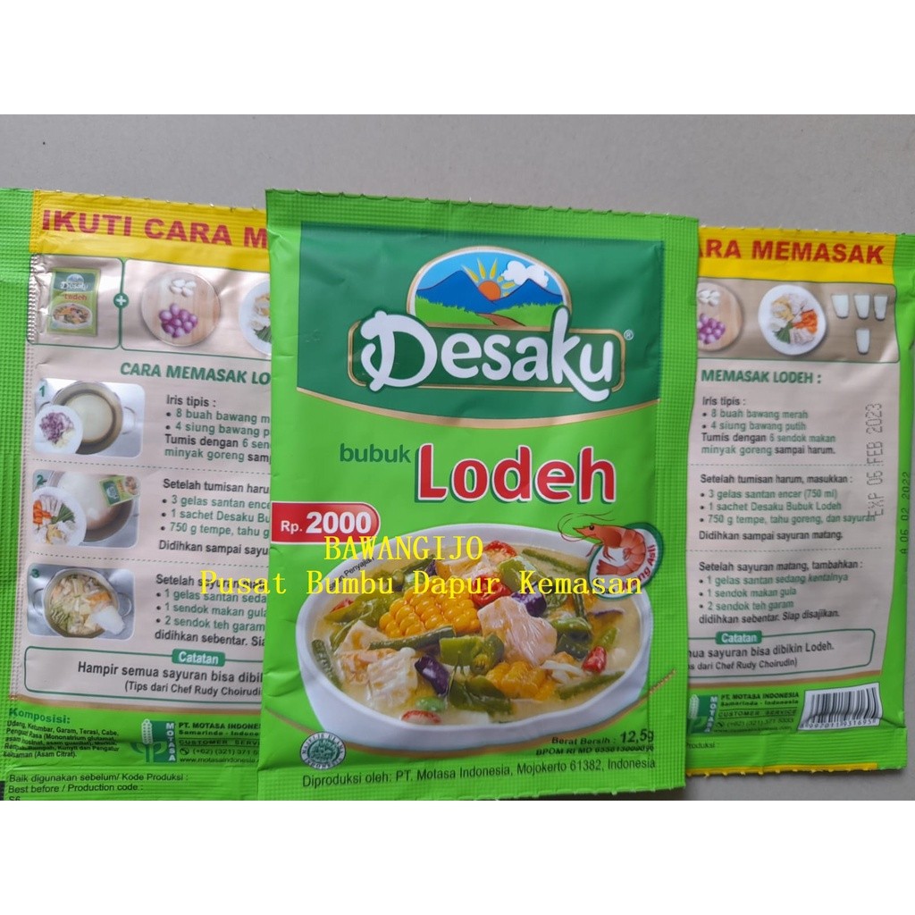 

Bumbu Rempah Asli Desaku Bubuk LODEH 12,5gr