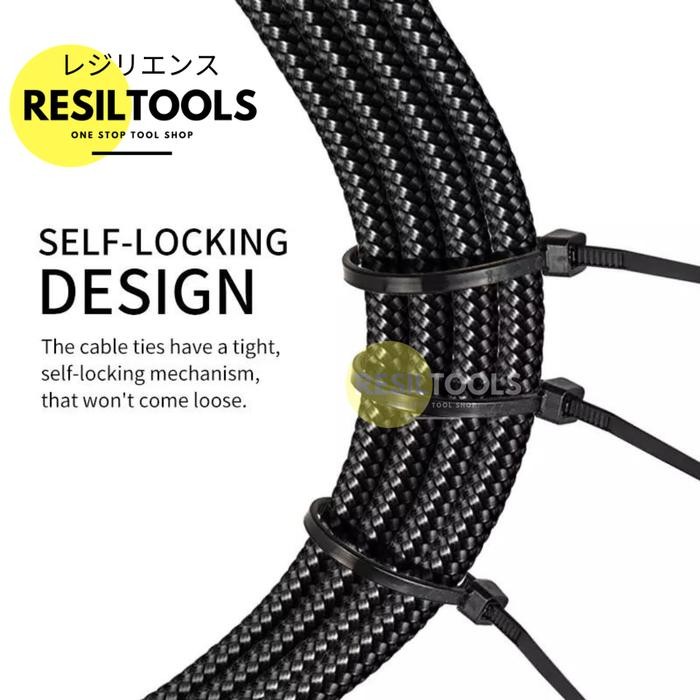 

100 buah Kabel Tis Nylon 3.6 x 30 cm Anti UV Pengikat Ties Outdoor