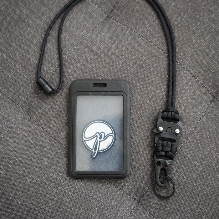 

Cobra Lanyard tactical card holder 2 sisi tali id card detachable govo