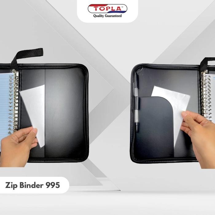 

Map Binder Kulit A5 Topla + Zipper ZB-995 - Map Binder Kulit Resleting