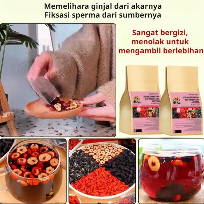 

COD/Kirim Dalam 24 JamTeh Wolfberry Hitam Mulberry Kurma Merah/Teh Pelindung Hati/Begadang