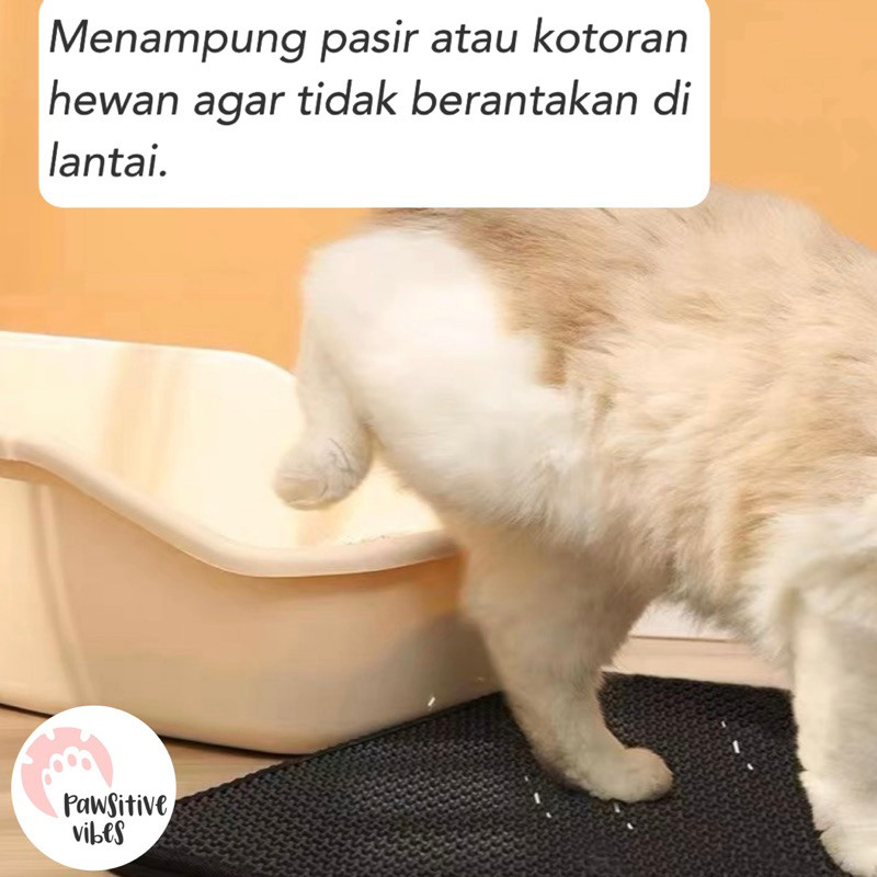 Alas Pasir Kucing - Karpet Pasir Kucing - Litter Mat Kucing - Keset Pasir Kucing - Alas Tatakan