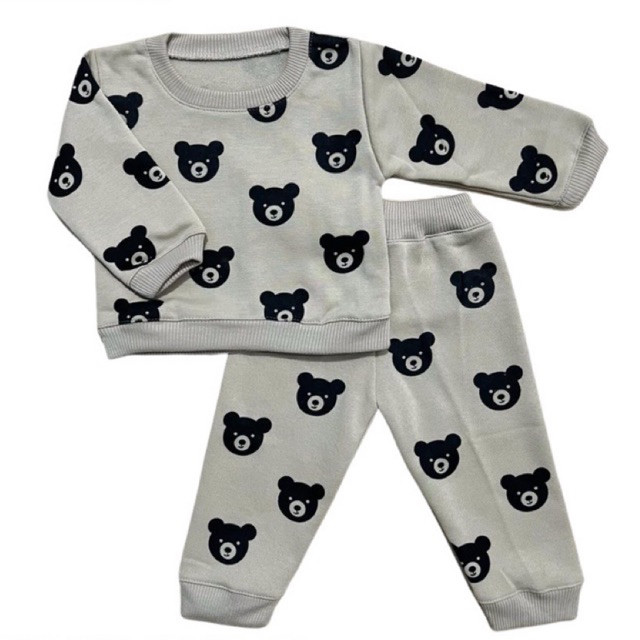 HAMPERS BAYI SETELAN SWEATER MOTIF BEAR BALITA 6 BULAN SAMPAI 20 BULAN / 1,5 TAHUN