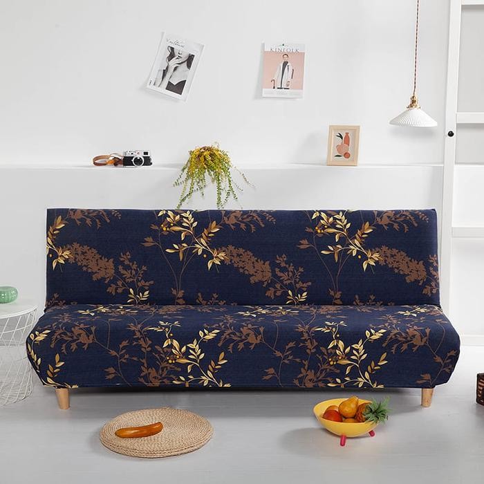 SARUNG SOFA BED COVER SOFA BED Daun Emas STRECHT ELASTIS COVER