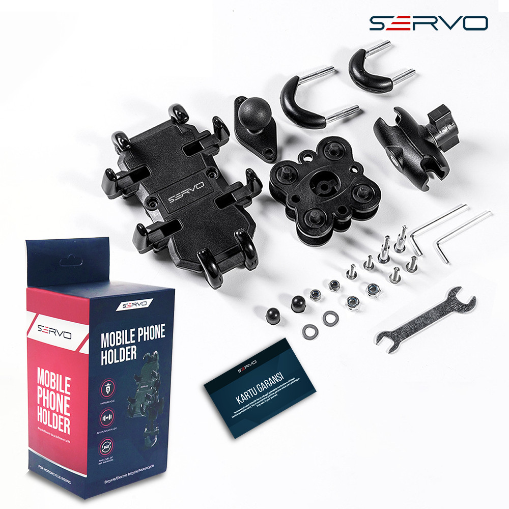 Servo Road - Phone Holder Servo RH-F0108 Holder HP Motor Dudukan Handphone Universal Holder Stang