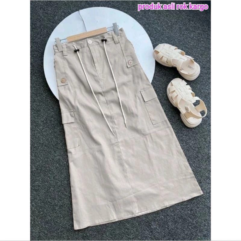 PROMO / rok cargo wanita remaja terbaru rok lebaran rok voral cargo import murah