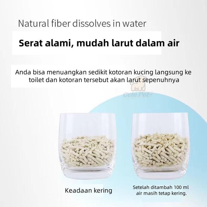 Pasir tofu cat litter Tofu cat litter Pasir tofu kucing Cat litter 6L pasir kucing gumpal wangi
