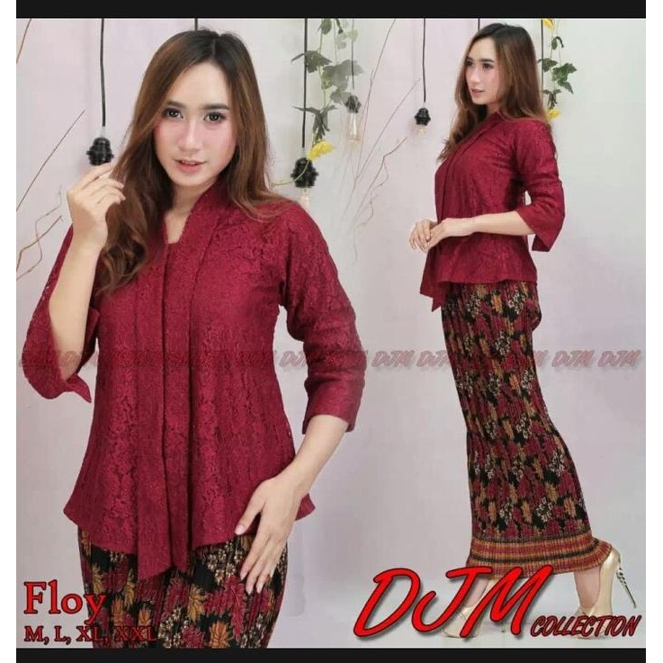Trenatik- Atasan Kebaya Brukat Floy / Kebaya Brukat /Atasan Kebaya Modern / Kebaya Pesta /