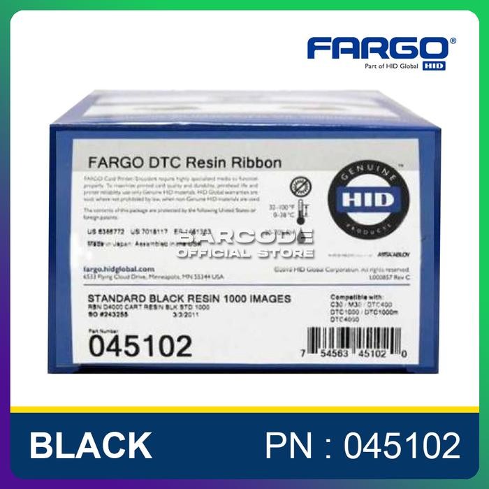 promo FARGO DTC 1250e & C50 ( PN : 045102 ) DTC1000/4000 RESIN RIBBON BLACK