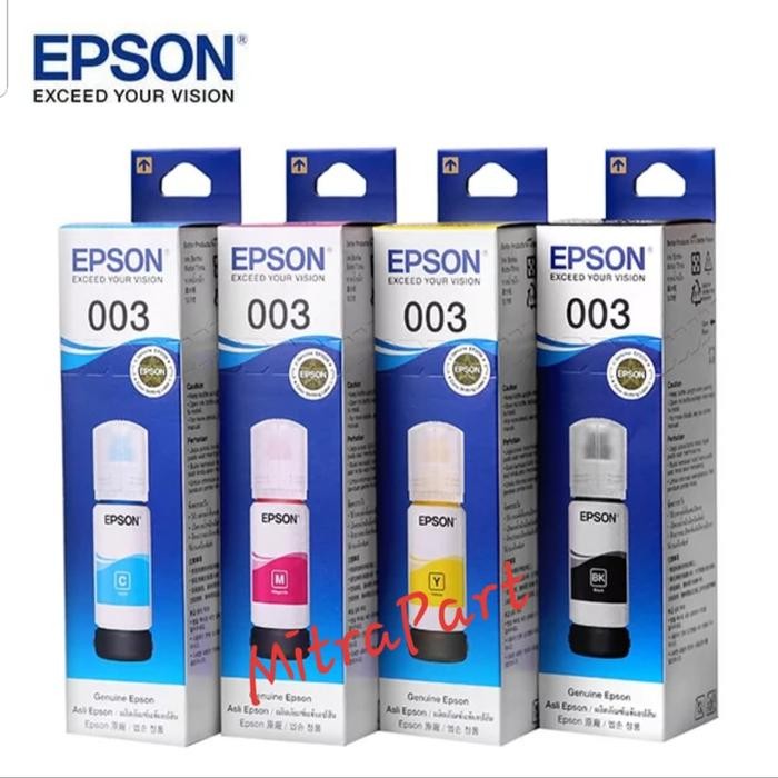 promo Tinta EPSON 003 Set 4 warna Original Epson L3110, L3101