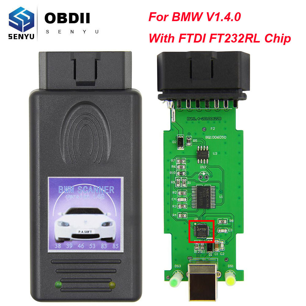 For BMW OBD2 Scanner 1.4.0 FTDI FT232RL OBD OBD2 Car Diagnostic Auto